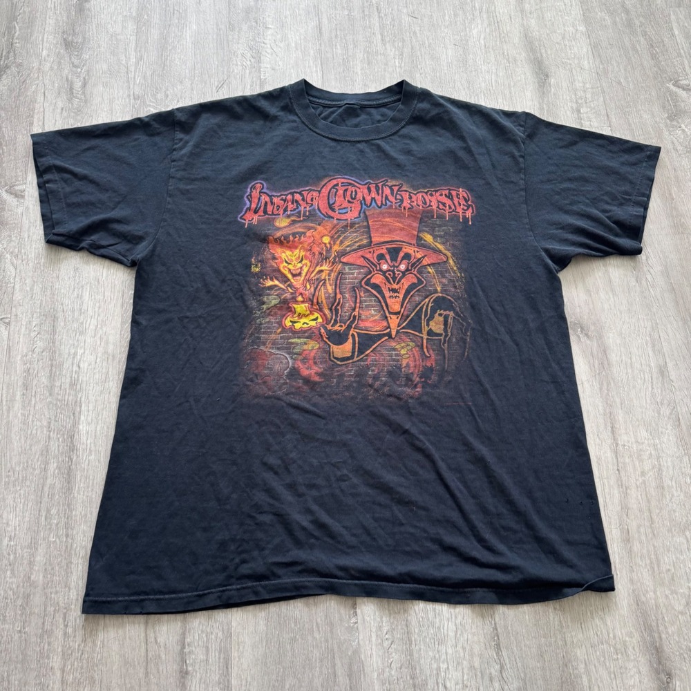 Vintage 2003 Insane Clown Posse ICP Ringmaster T-Shirt Black Distressed XL